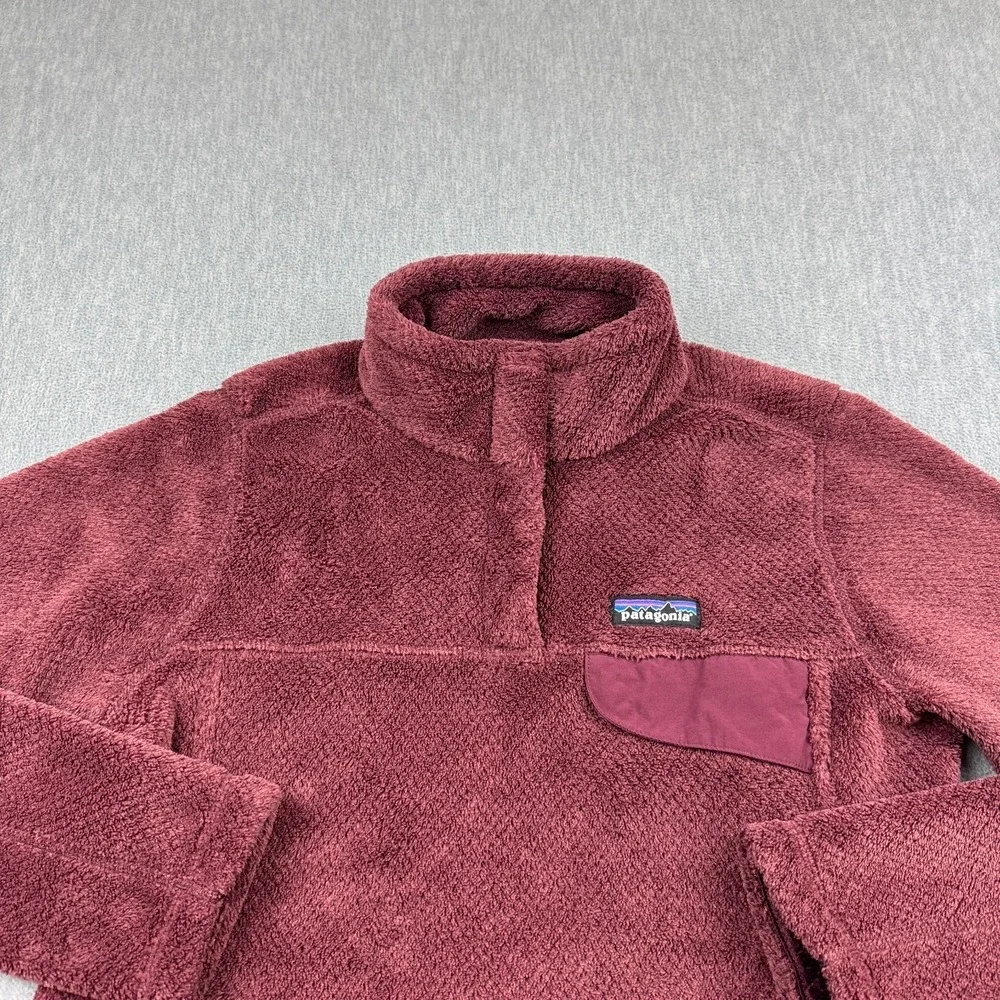 Patagonia Sweater Womens Small Red Re-Tool Snap-T Pullover Fleece Polartec 25443